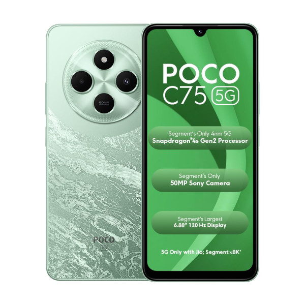 Image of POCO C75 5G, Enchanted Green (4GB, 64GB)