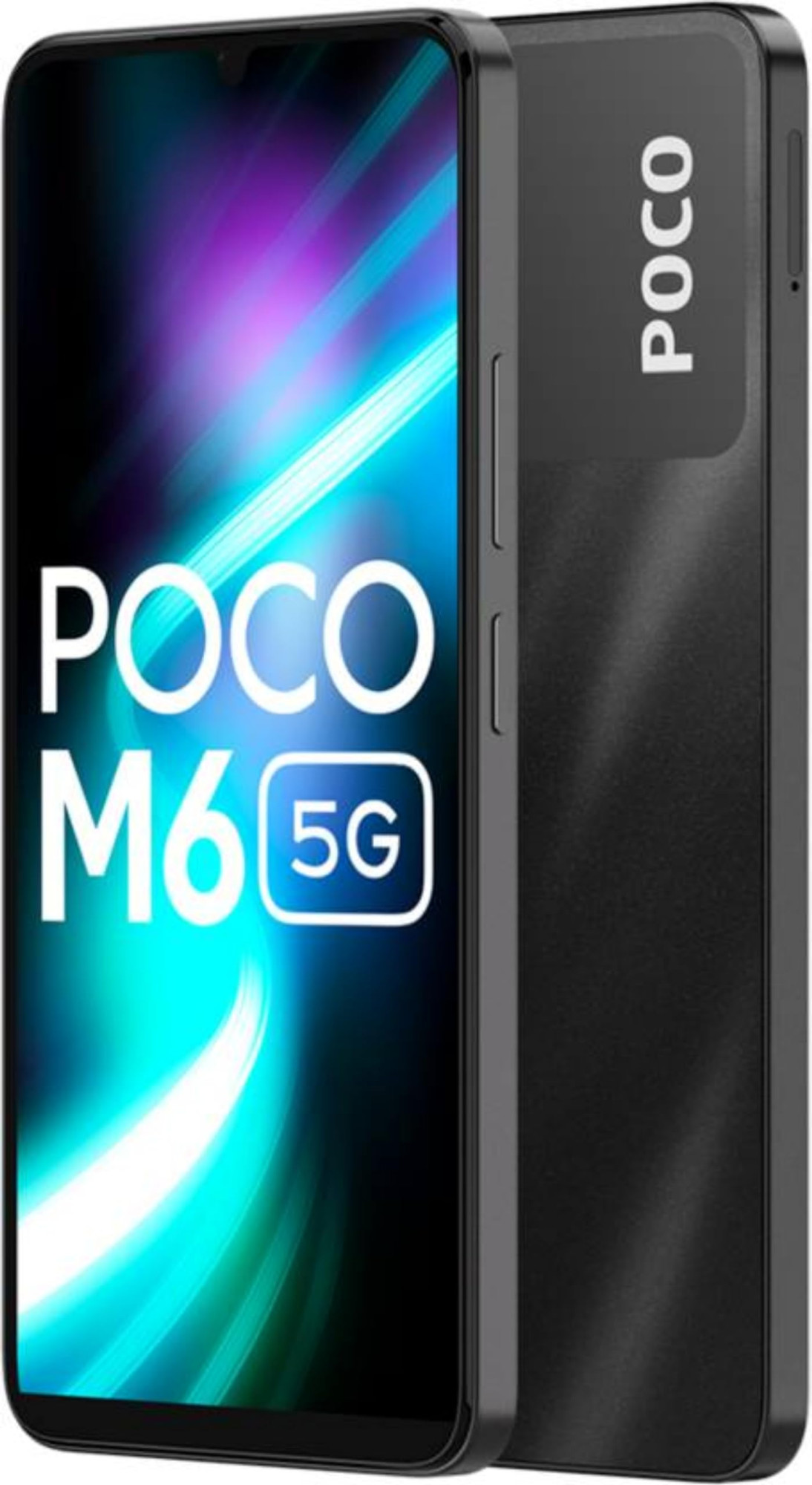 POCO M6 5G Galactic Black 4GB RAM 128GB Storage  MediaTek Dimensity 6100 5G Processor  5000 mAh Battery  18W Fast Charging  50 MP AI Dual-Camera System  Side Fingerprint Sensor