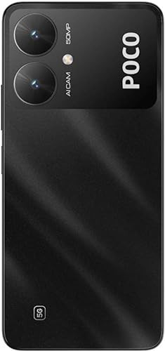 POCO M6 5G Galactic Black 4GB RAM 128GB Storage  MediaTek Dimensity 6100 5G Processor  5000 mAh Battery  18W Fast Charging  50 MP AI Dual-Camera System  Side Fingerprint Sensor