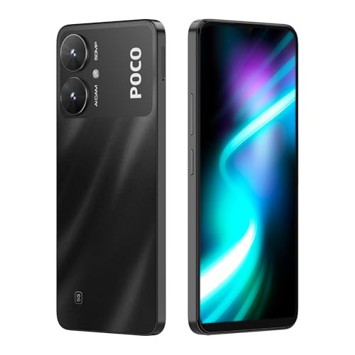POCO M6 5G Galactic Black 4GB RAM 64GB Storage MediaTek Dimensity 6100 5G Processor 5000 mAh Battery 18W Fast Charging 50 MP AI Dual-Camera System Side Fingerprint Sensor