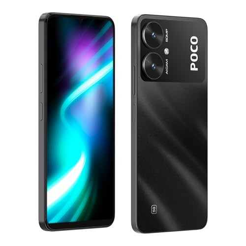 POCO M6 5G Galactic Black 4GB RAM 64GB Storage MediaTek Dimensity 6100 5G Processor 5000 mAh Battery 18W Fast Charging 50 MP AI Dual-Camera System Side Fingerprint Sensor