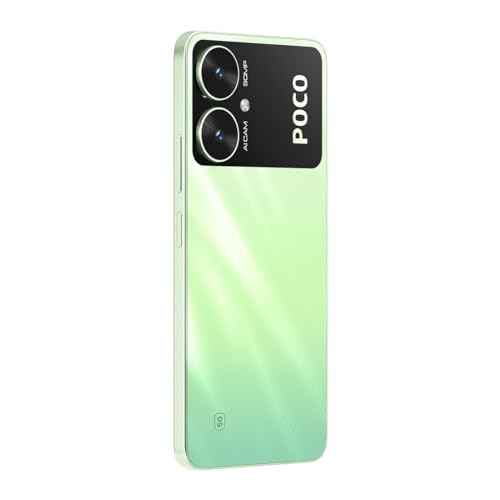 POCO M6 5G Polaris Green 4GB RAM 128GB Storage MediaTek Dimensity 6100 5G Processor 5000 mAh Battery 18W Fast Charging 50 MP AI Dual-Camera System Side Fingerprint Sensor