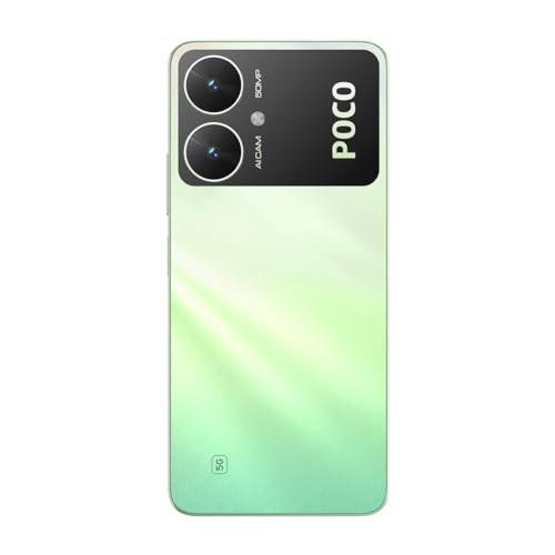 POCO M6 5G Polaris Green 4GB RAM 128GB Storage MediaTek Dimensity 6100 5G Processor 5000 mAh Battery 18W Fast Charging 50 MP AI Dual-Camera System Side Fingerprint Sensor