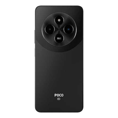 POCO M7 5G Satin Black 8GB RAM128GB ROMSD4 Gen2 Processor688 HD Display50MP Camera8MP Front Camera5160 mAh Battery