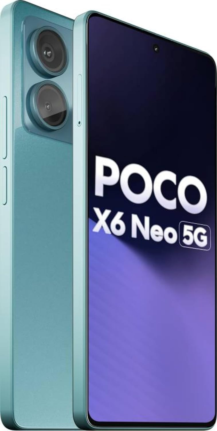 POCO X6 Neo 5G Horizon Blue 8GB RAM 128GB Storage Dimensity 6080 Processor 5000 mAh Battery 33W Fast Charging 108MP 2MP Rear Camera 16MP Front Camera