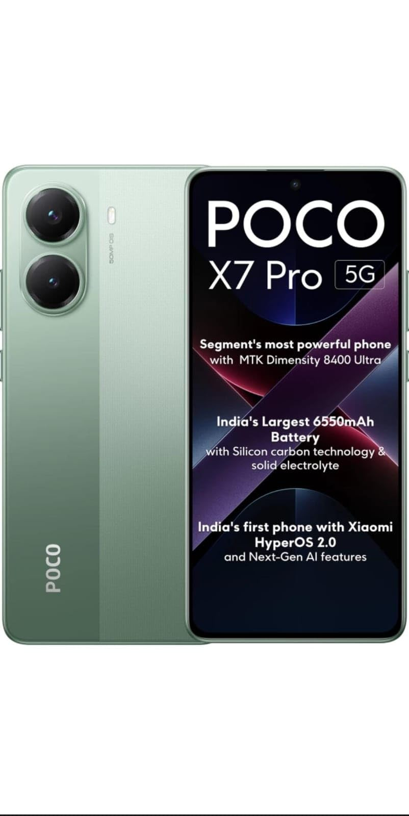 POCO X7 Pro 5G Nebula Green 256 GB 8 GB RAM