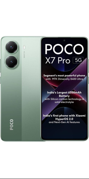 Image of POCO X7 Pro 5G (Nebula Green, 256 GB) (8 GB RAM)