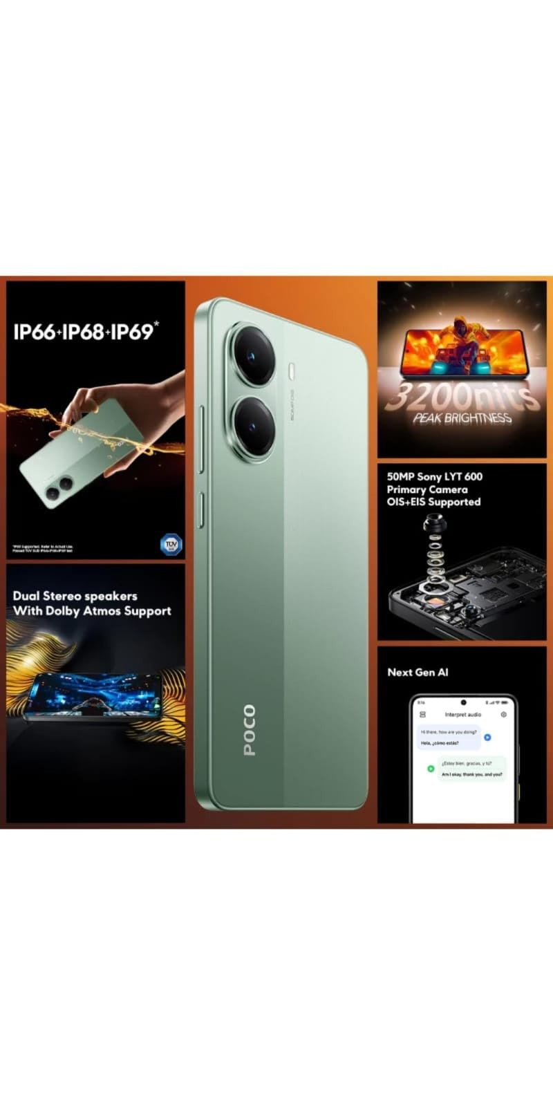 POCO X7 Pro 5G Nebula Green 256 GB 8 GB RAM