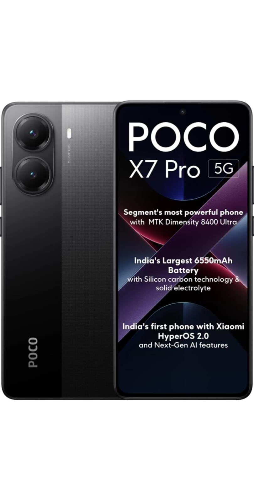 POCO X7 Pro 5G Obsidian Black 256 GB 8 GB RAM