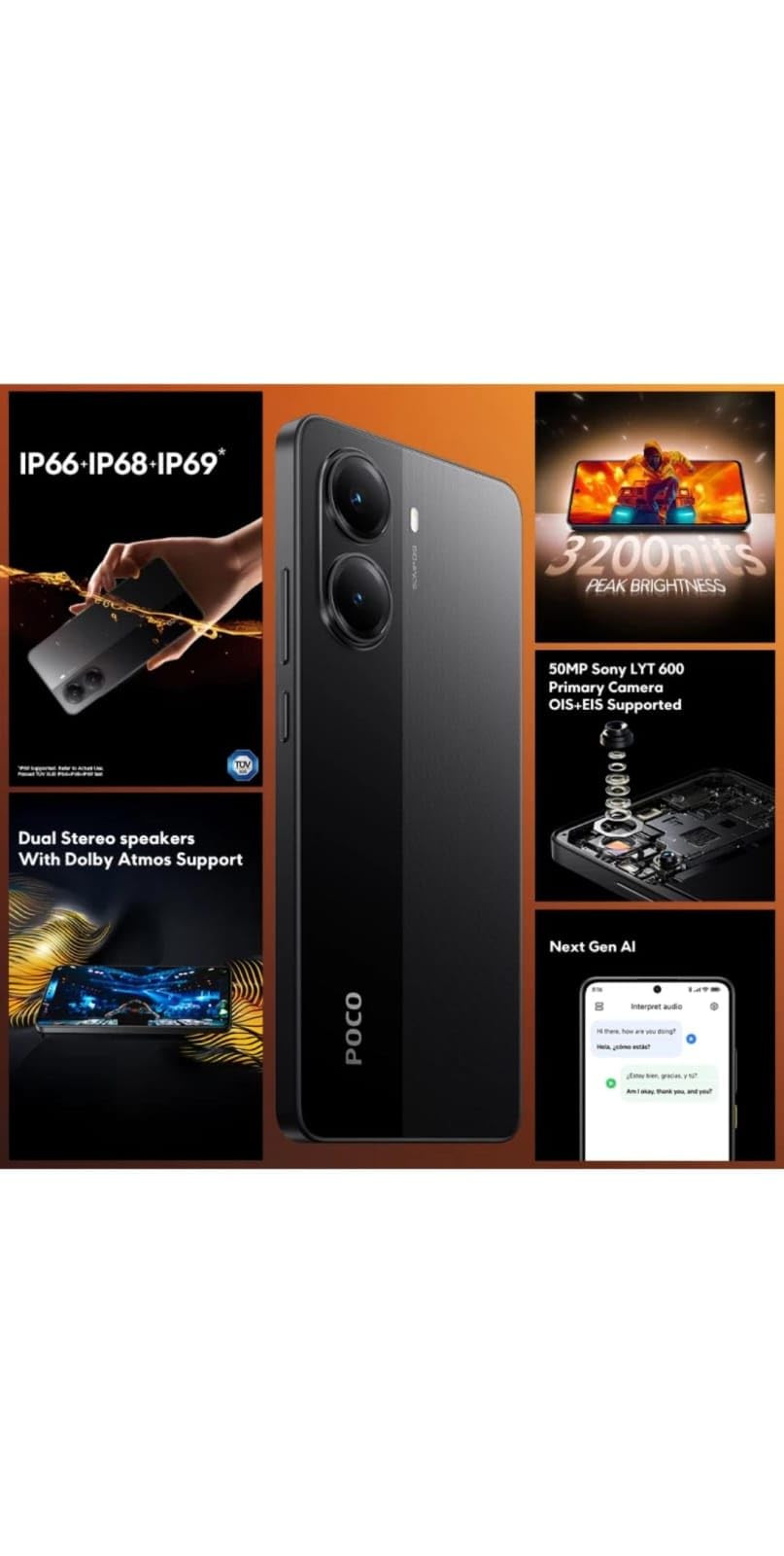 POCO X7 Pro 5G Obsidian Black 256 GB 8 GB RAM