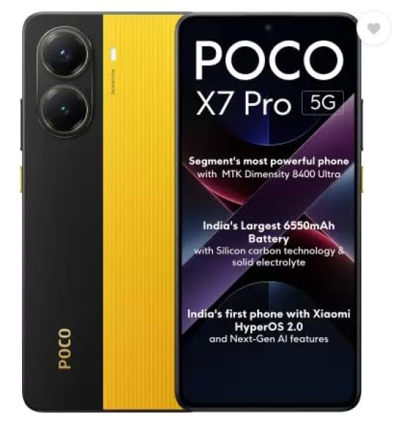 Image of POCO X7 Pro 5G, Yellow (8GB, 256GB)