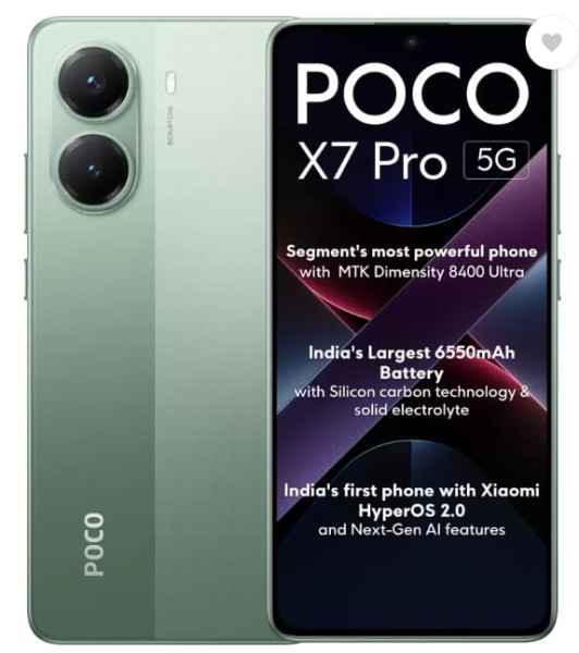 Image of POCO X7 Pro, Nebula Green (12GB, 256GB)