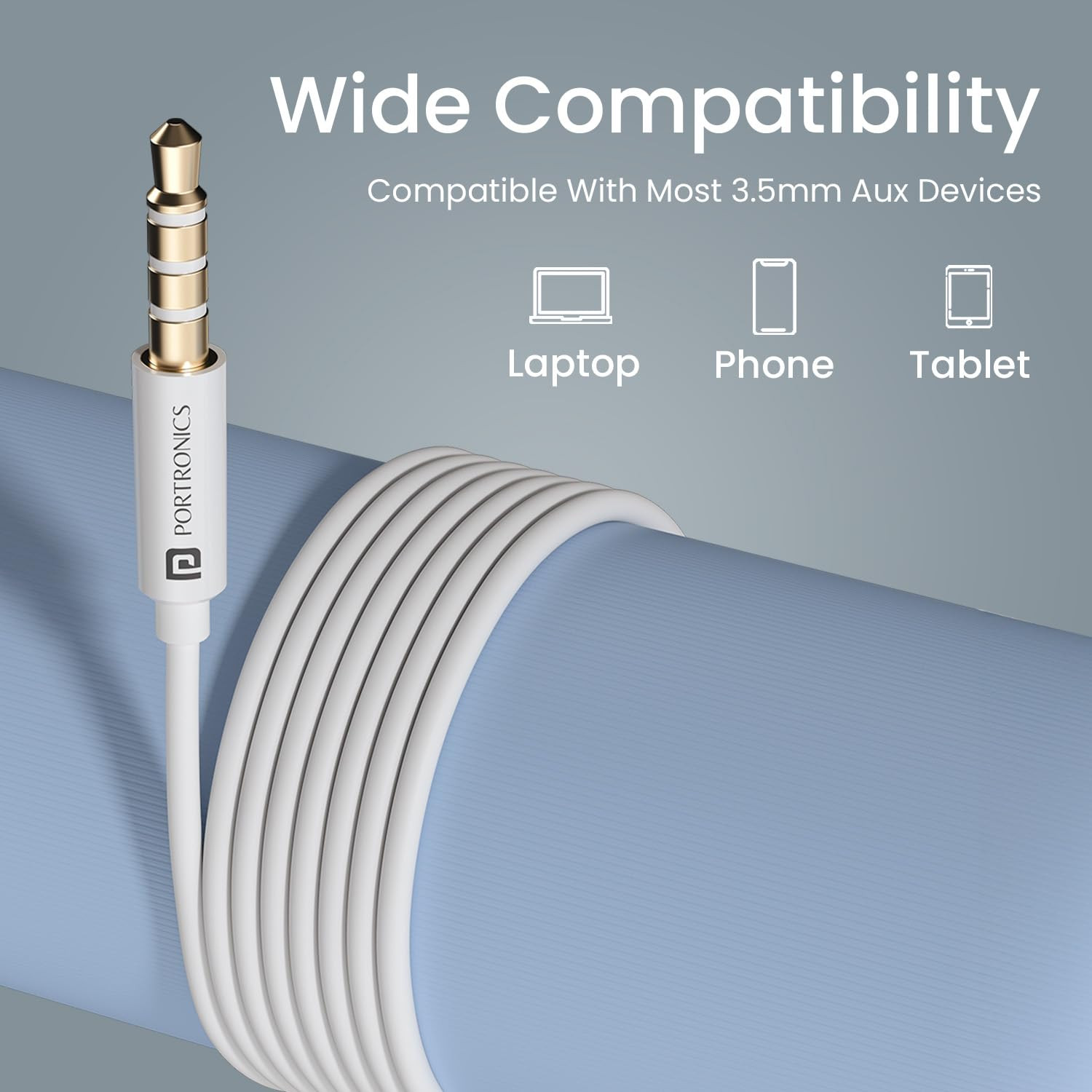 Portronics Conch Sigma A in Ear 35mm Aux Wired Earphones with in Line HD Mic Magnetic Earbuds Powerful Audio 142mm Driver Anti Tangle Wire in line Controls Wide CompatibilityWhite