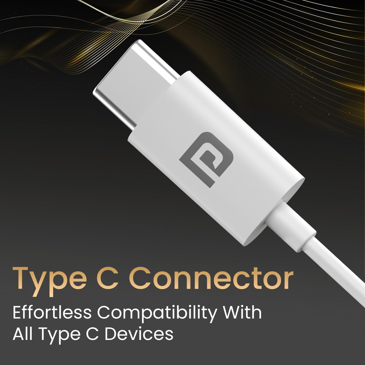 Portronics Conch Theta C in Ear Type C Wired Earphones with in Line HD Mic Powerful Audio 142mm Driver Unique Earbuds Design TPE Anti Tangle Wire in line Controls Wide CompatibilityWhite