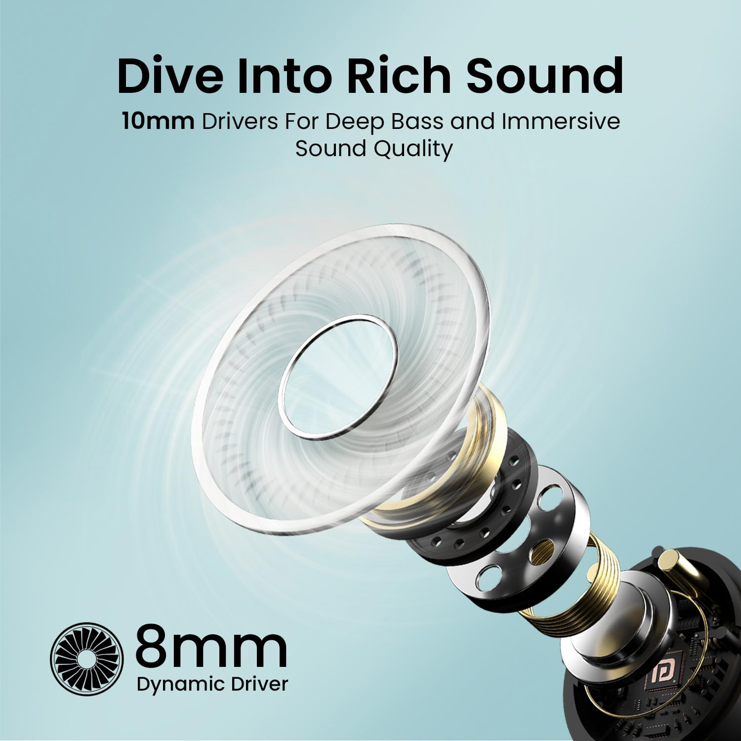 Portronics Harmonics Twins S13 in Ear True Wireless Earbuds with Mic 24H Playtime GameMusic Mode Touch Control 8mm Driver Bluetooth 53vIPX5 Water Resistance Type C Fast ChargingBlack