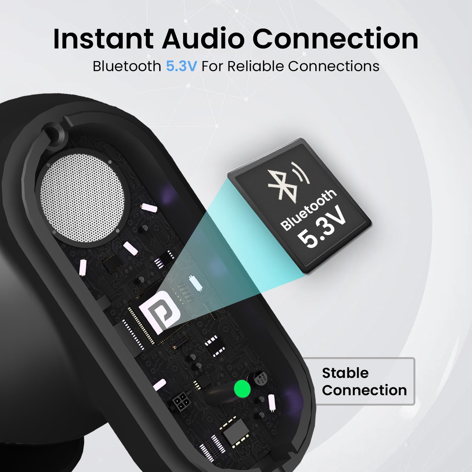 Portronics Harmonics Twins S16 in Ear Wireless TWS Earbuds with 24 Hrs Playtime Clear Calls Game Music Mode Low Latency Bluetooth 53v LED Display Type C Fast ChargingBlack