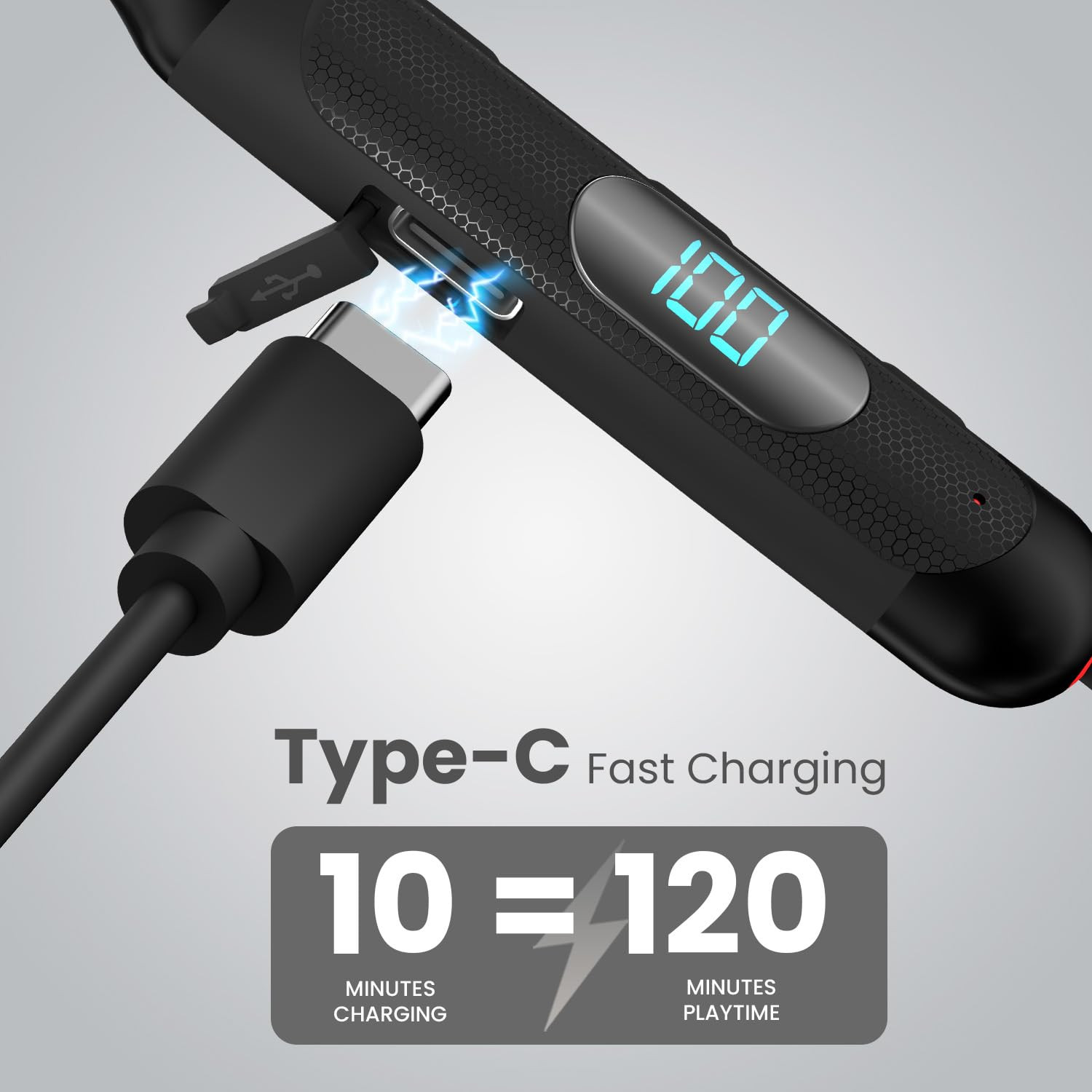 Portronics Harmonics Z8 Bluetooth Wireless in Ear Earphones with 40H Playback Magnetic EarbudsONOff LED Battery Display 10mm Driver GamingMusic Mode IPX4 Water Resistant Fast ChargingBlack