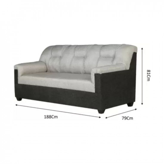 PPI Fusion Furniture Factory 105 Fabric 5 Seater Sofa Finish Color - Dark and light grey DIYDo-It-Yourself