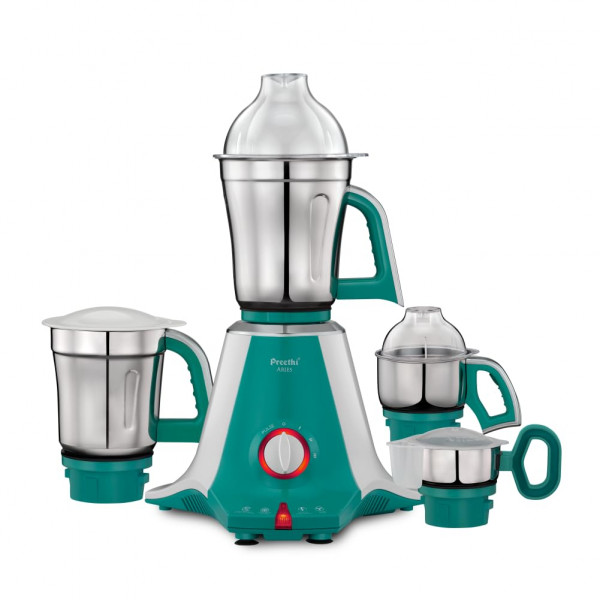 Image of Preethi Aries MG 216 mixer grinder 750 watt, Green, 4 Jars, Vega W5 motor with 5yr Warranty &amp; Lifelong Free Service