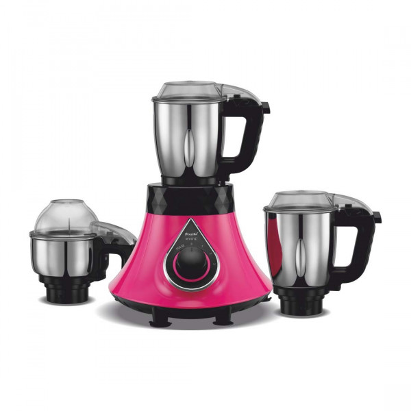 Image of Preethi Mystic MG238 Mixer Grinder, 750 watt with 3 Jars, Pink