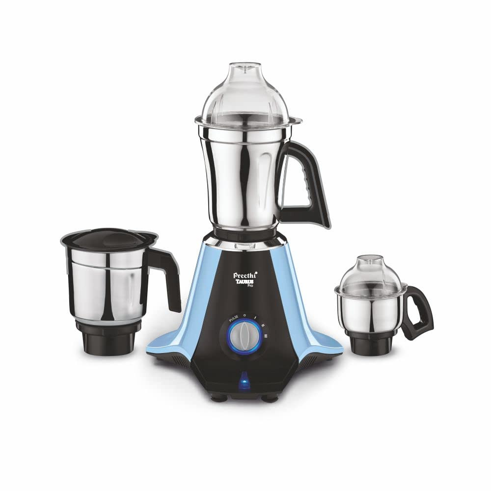Preethi Taurus Pro MG-259 mixer grinder 1000 watt Blue-Black 3 jars 2yr Guarantee Lifelong Free Service