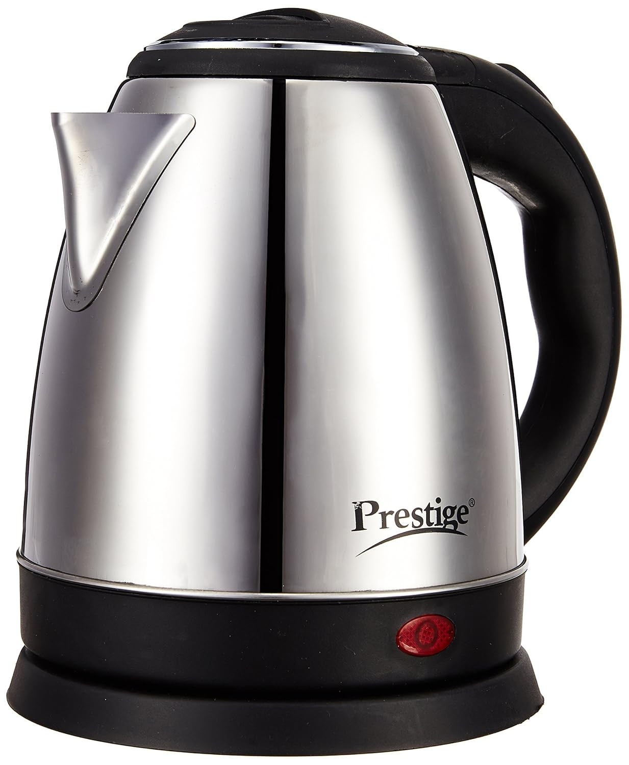 Prestige 15 Litres Electric Kettle PKOSS 151500W Silver - Black Automatic Cut-off Stainless Steel Rotatable Base Power Indicator Single-Touch Lid Locking