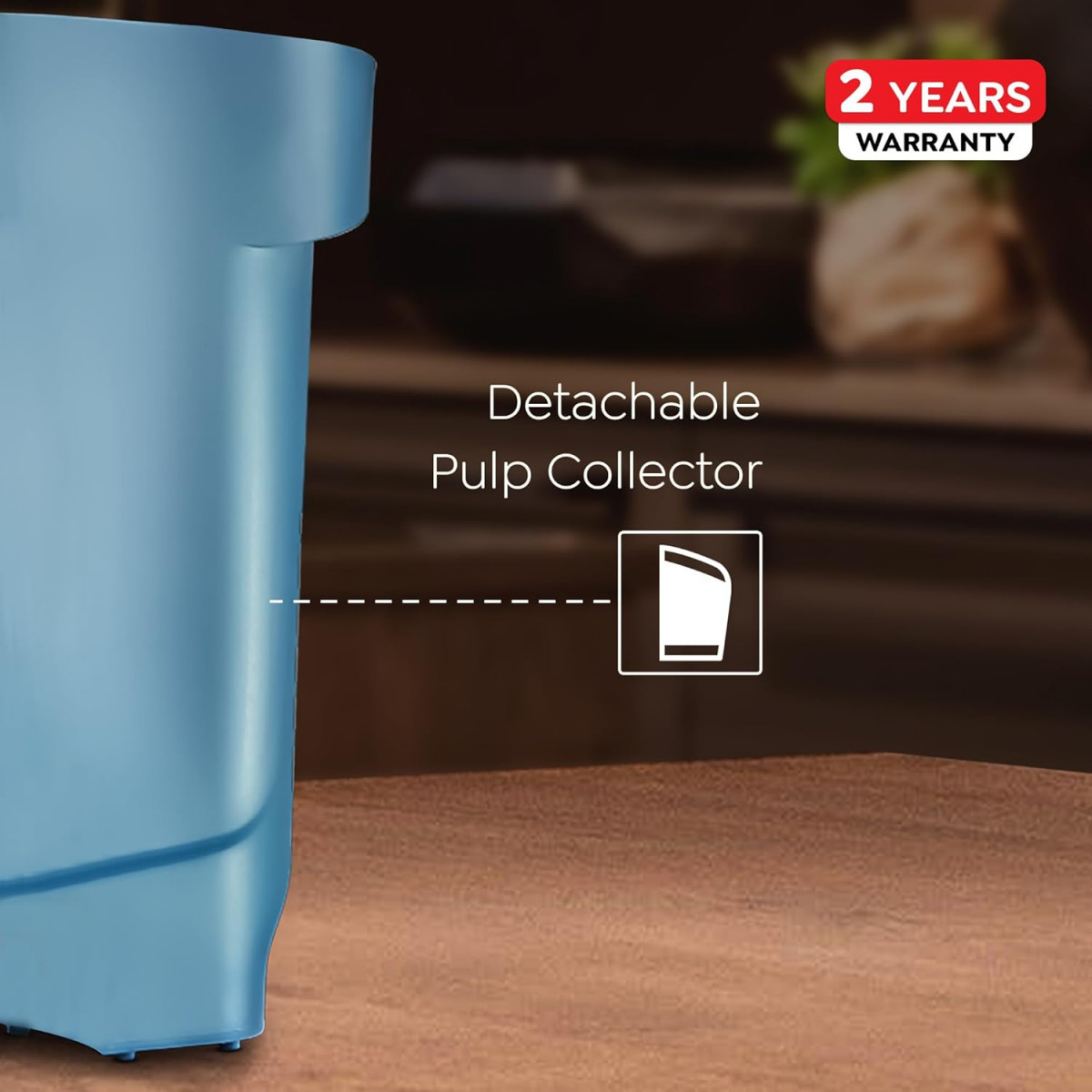 Prestige Breeze 500W Juicer Mixer Grinder With 2 Stainless Steel JarsDetachable Pulp CollectorDouble Lock SystemEfficient Stainless Steel SieveJuice OutletBlue White