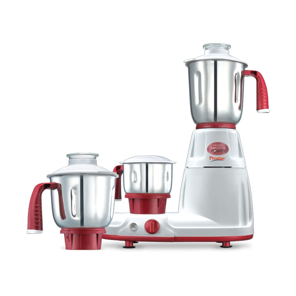 Prestige Deluxe LS 750-Watt Mixer Grinder White and Red