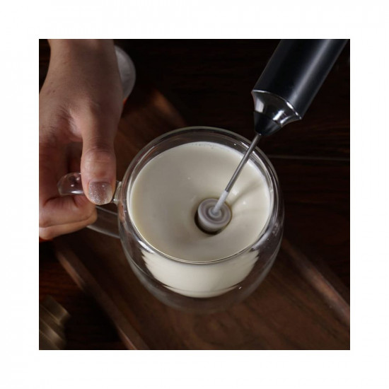 Primesky USB Rechargeable Electric Foam Maker - Handheld Milk Wand Mixer Frother for Hot Milk Hand Blender Coffee Egg Beater Milk Frother