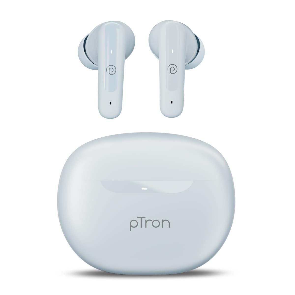 pTron Bassbuds Astra in-Ear TWS Earbuds with Stereo Sound 34Hrs Playtime Stereo Calls Bluetooth V53 Headphones with Quick Pairing Touch Control Voice Assistant Type C Charging IPX4 Grey