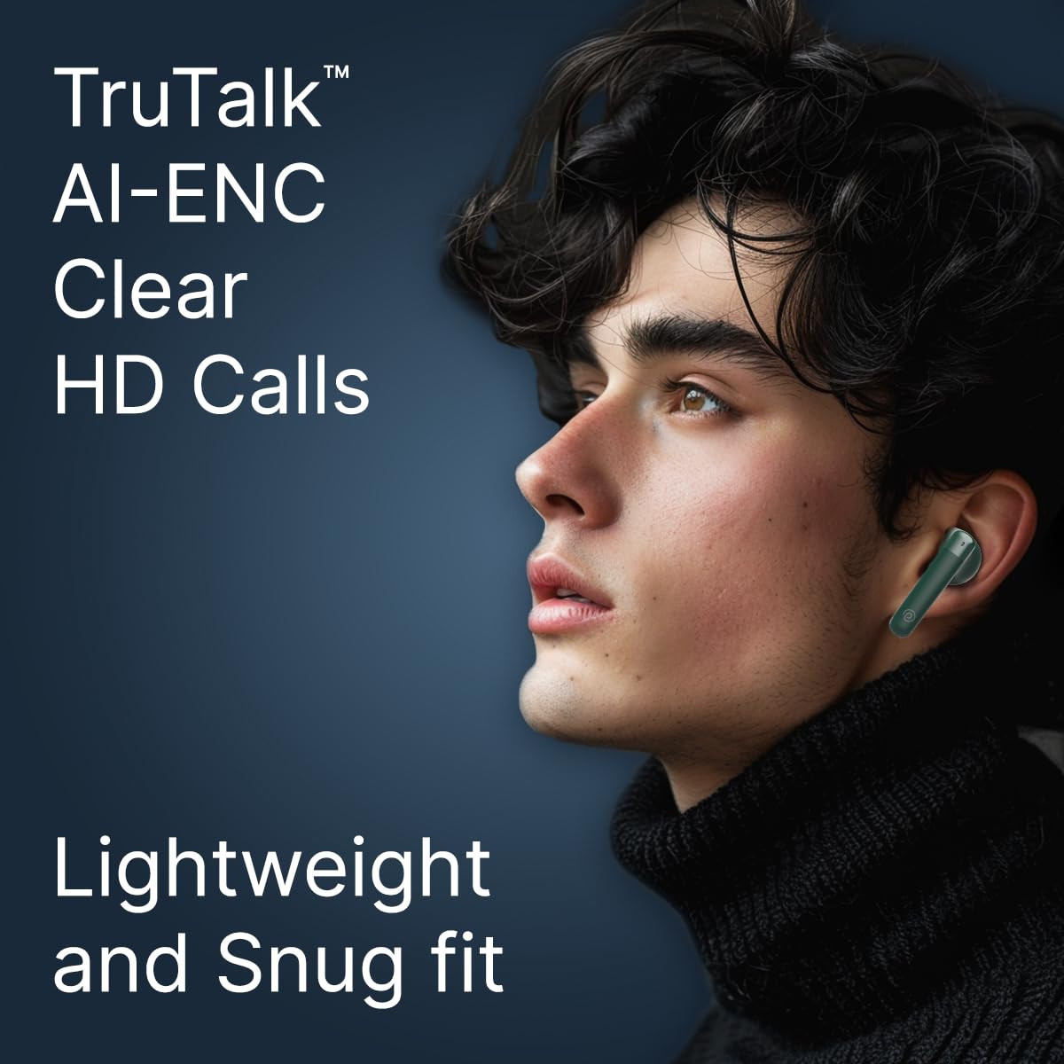 pTron Bassbuds Duo Pro TWS in Ear Earbuds with 3D AudioscapeTrutalk Ai-Enc CallsThunder Bass38H Playtime50Ms Low Latency MovieMusic ModesBt 53Ultra Hd MicFast Type-C ChargingIpx5Green