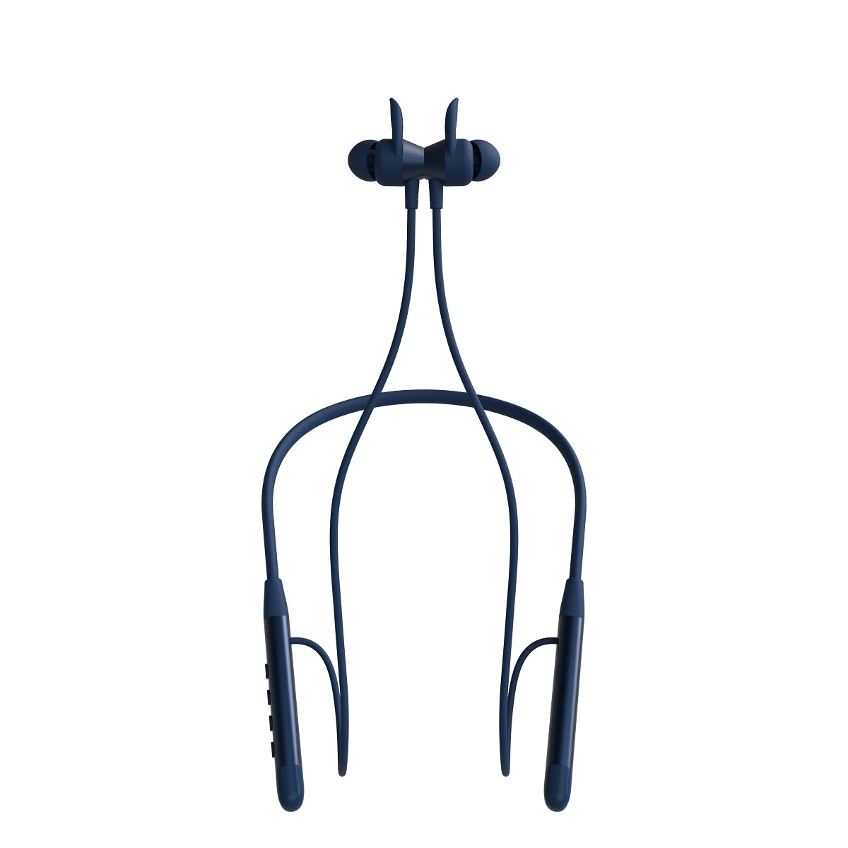 pTron Tangent Sports 60Hrs Playtime ENC BT52 Headphones AptSense 40ms Low Latency Gaming Deep Bass Dual Pairing in-Ear Wireless Earphone HD Mic Type-C Fast Charging Voice Assist Blue