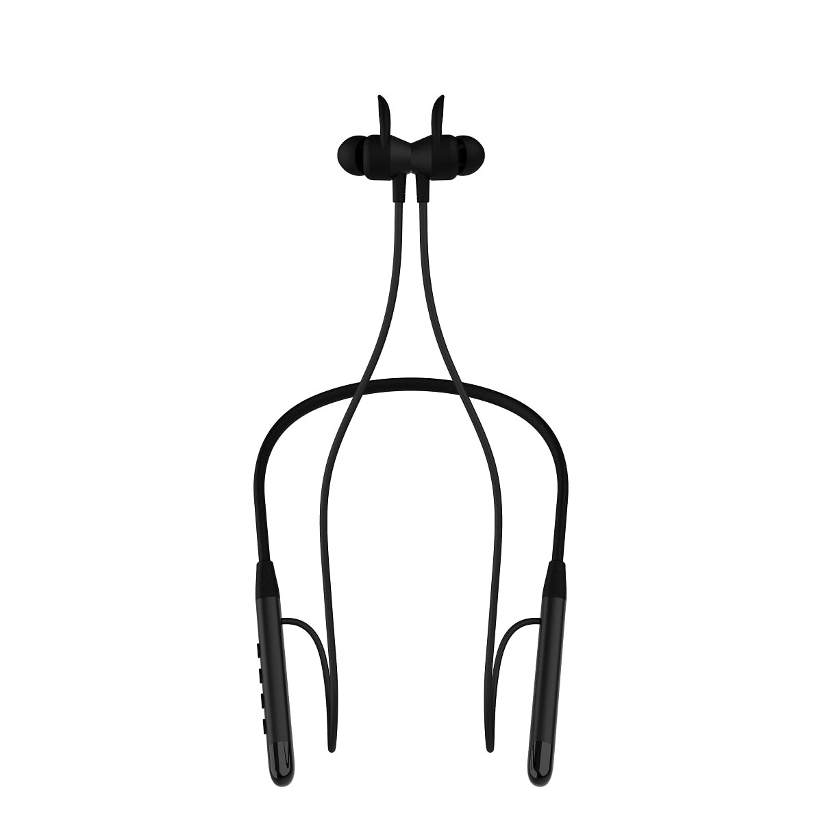 pTron Tangent Sports 60Hrs Playtime ENC Calls BT52 Headphone AptSense 40ms Low Latency Gaming HD Mic Dual Device Pairing in-Ear Wireless Earphone Type-C Fast Charging Voice Assist Black