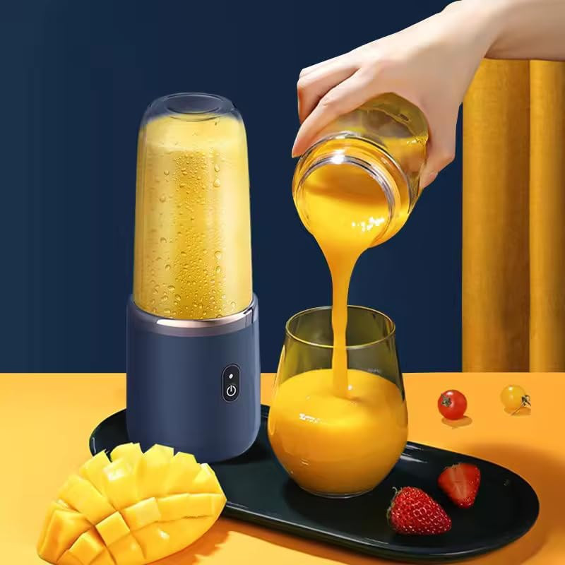 Qlect Portable Blender Electric Juicers Fruit Mixers USB Rechargeable Smoothie Mini Personal Juicer 6 Blades 3Gears With 1500 Mah Rechargeable Battery-Smoothie Blender