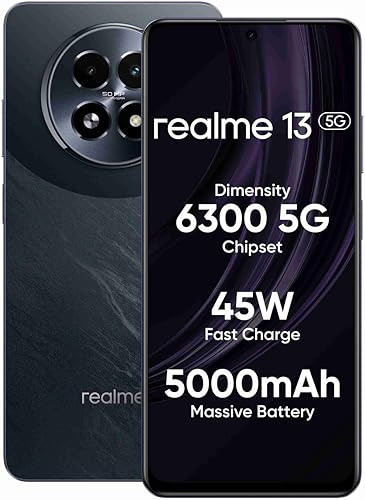 realme 13 5G Dark Purple 8GB RAM 128GB Storage Expandable Upto 2TB Up to 18GB Dynamic RAM 50MP AI Dual Camera 672 AMOLED Display 45W Ultra Charging Dimensity 6300 Processor