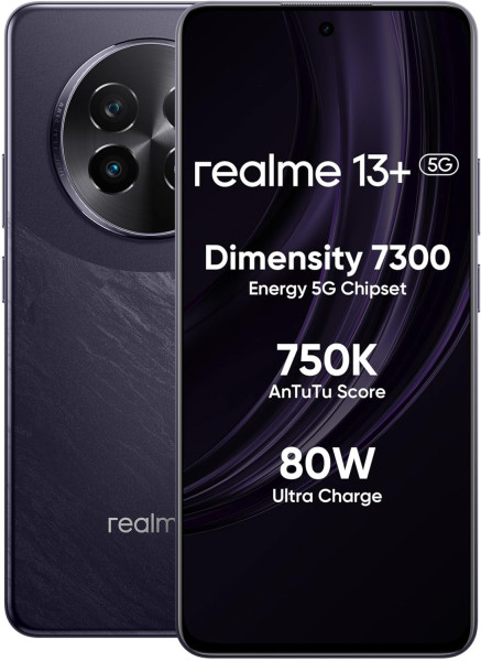 Image of realme 13+ 5G (Dark Purple, 8GB RAM, 128GB Storage) Karmalife