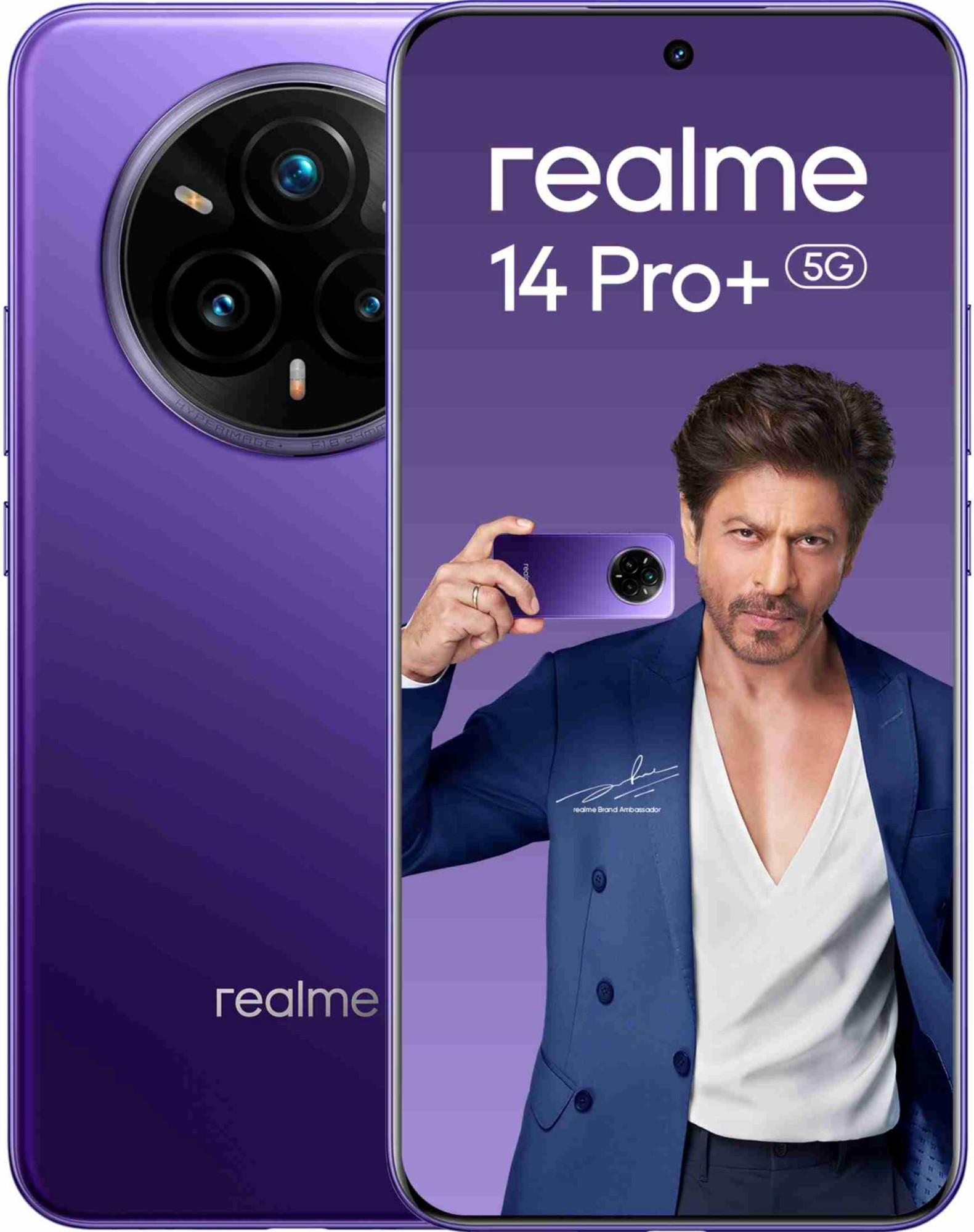 realme 14 Pro 5G Bikaner Purple 8GB RAM 256GB Storage 683 Curved AMOLED Display 50MP Sony IMX896 OIS 50MP Periscope Rear Cam 6000mAh Battery Snapdragon 7s Gen 3 Processor 80W SUPERVOOC