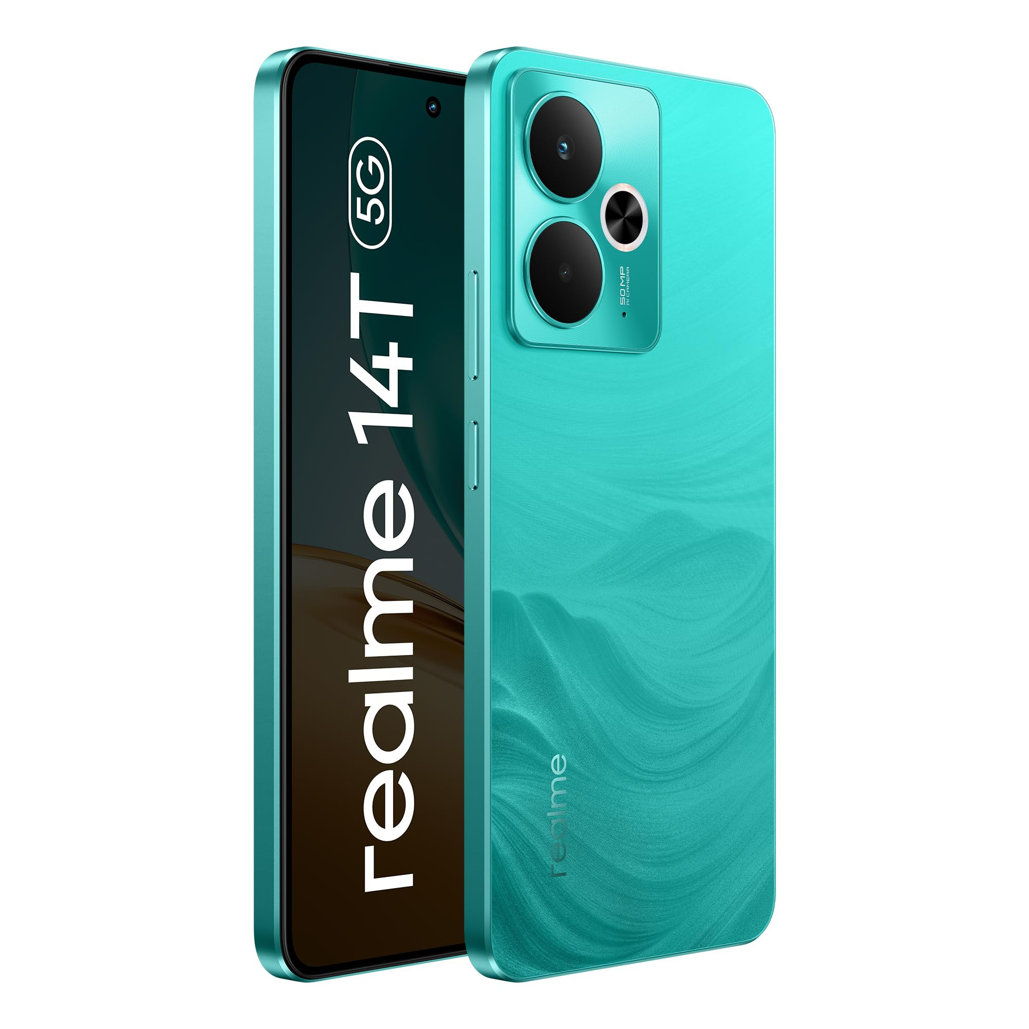 realme 14T 5G Smartphone 8128GB Surf Green 667-inch Screen 120Hz Display 6000mAh Battery 68MP Camera MediaTek Dimensity 6300 IP69