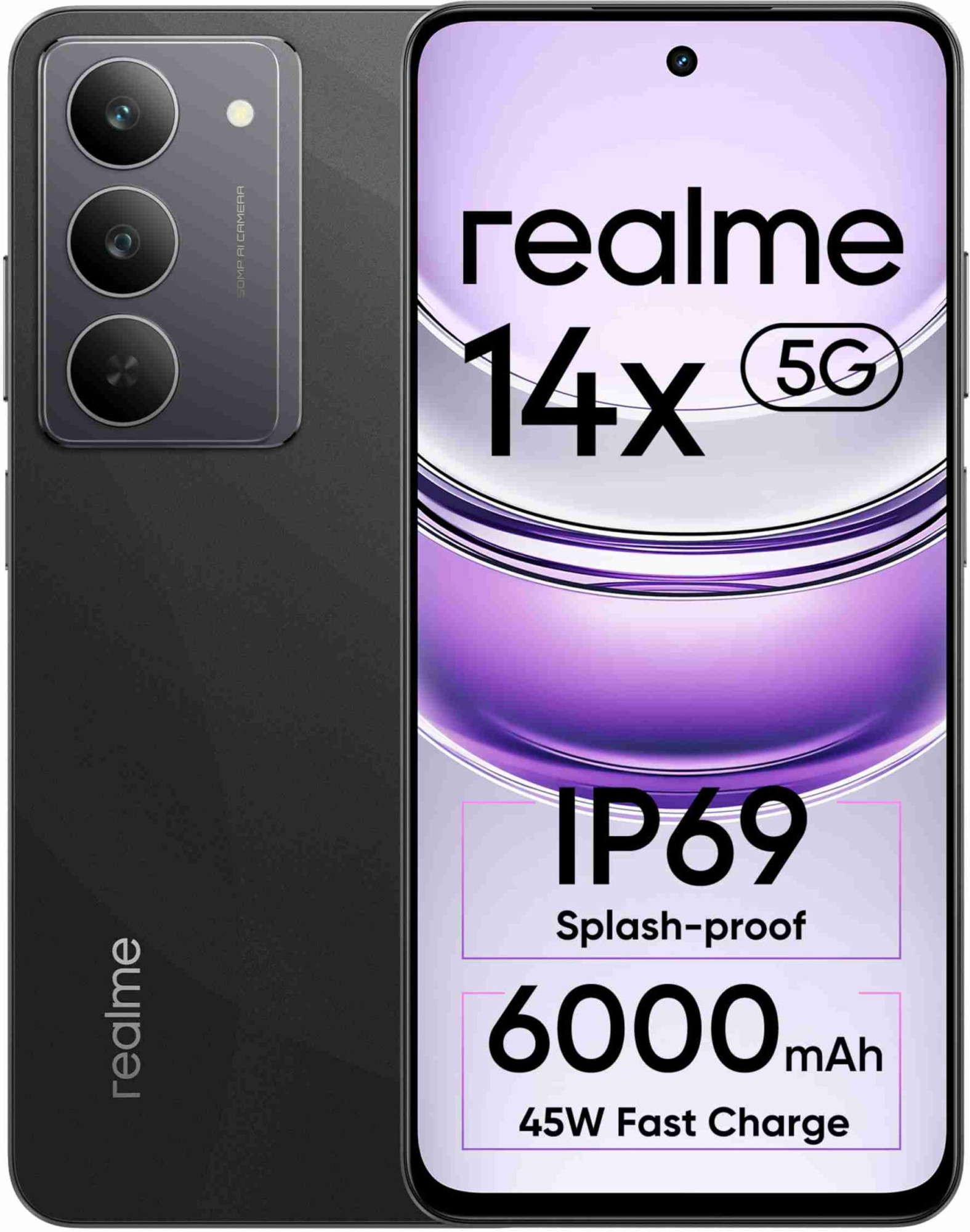 realme 14x 5G Crystal Black 6GB RAM 128GB Storage