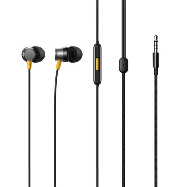 Image of realme Buds 3 (3.5 mm) Wired Earphones with Mic (Black)
