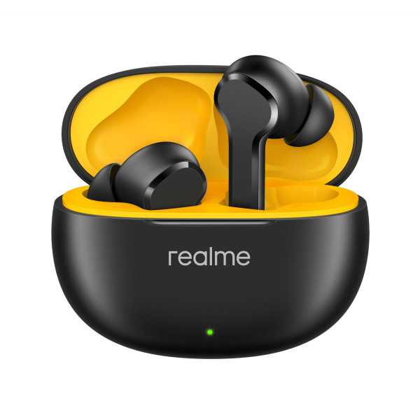 Image of realme Buds T110 Bluetooth Truly Wireless in Ear Earbuds with mic, AI ENC for Calls, Google Fast Pair, 38 Hours Total Playback with Fast Charging and Low Latency Gaming Mode (Punk Black)