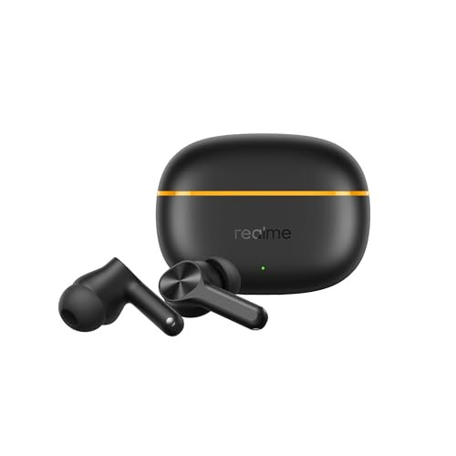 realme Buds T200 Lite Bluetooth in Ear Earbuds4 Mic AI ENC for Calls48 Hours Total Playback with Fast Charging and Low Latency Gaming TWSGoogle Fast Pair with mic Volt Black