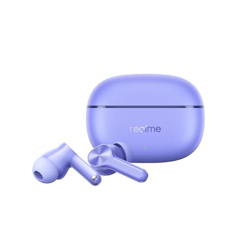 realme Buds T200 Lite Bluetooth in Ear Earbuds4 Mic AI ENC for Calls48 Hours Total Playback with Fast Charging and Ultra Low Latency Gaming TWSGoogle Fast Pairwith mic Aurora Purple