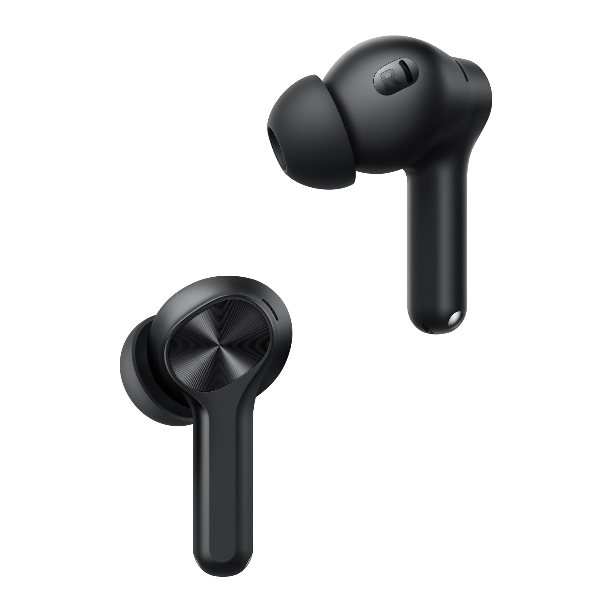 realme Buds T200x True Wireless Earbuds with 124mm Dynamic Bass Drivers 25 dB ANC Quad Mic 45ms Latency Upto 48 Hrs Playback Fast Charge IP55 Rated BT 54 Pure Black