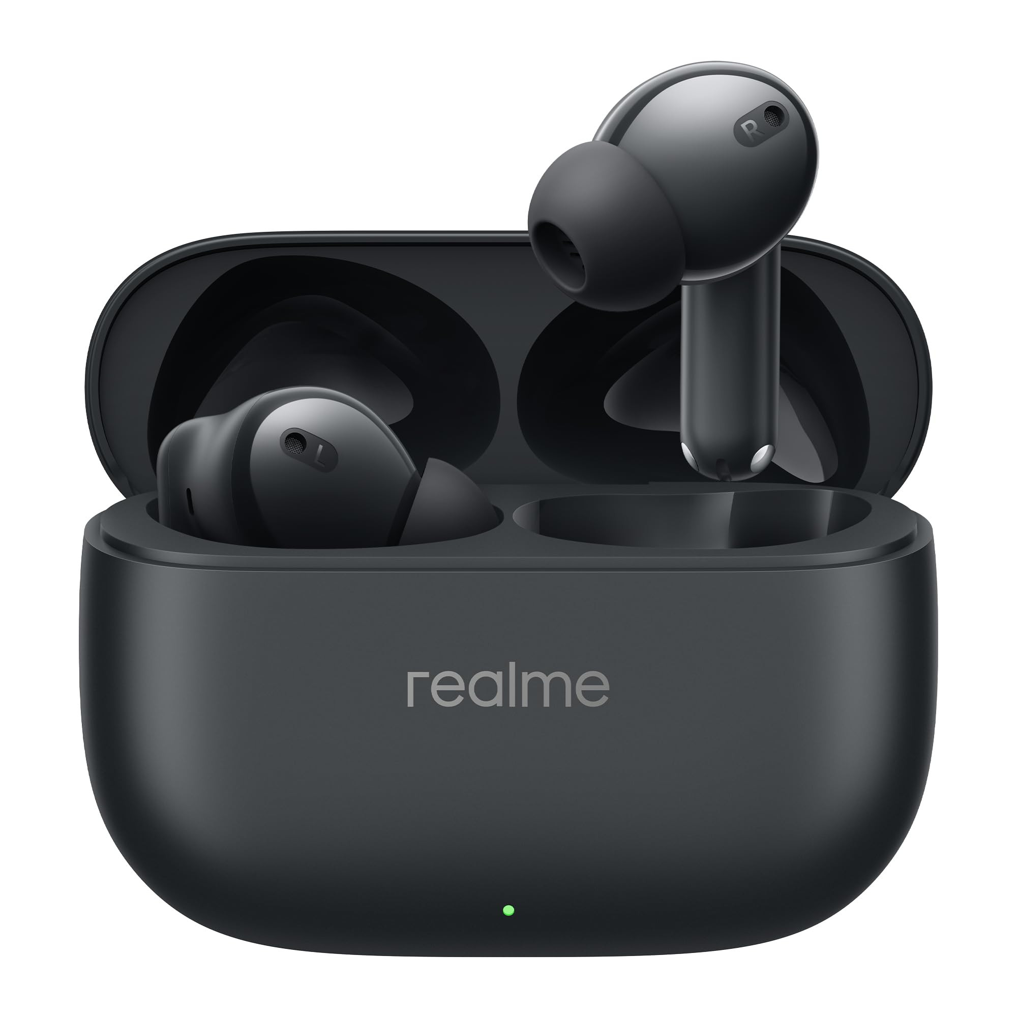 realme Buds T310 True Wireless in-Ear Earbuds with 46dB Hybrid ANC 360 Spatial Audio 124mm Dynamic Bass Driver Upto 40Hrs Battery and Fast Charging Vibrant Black
