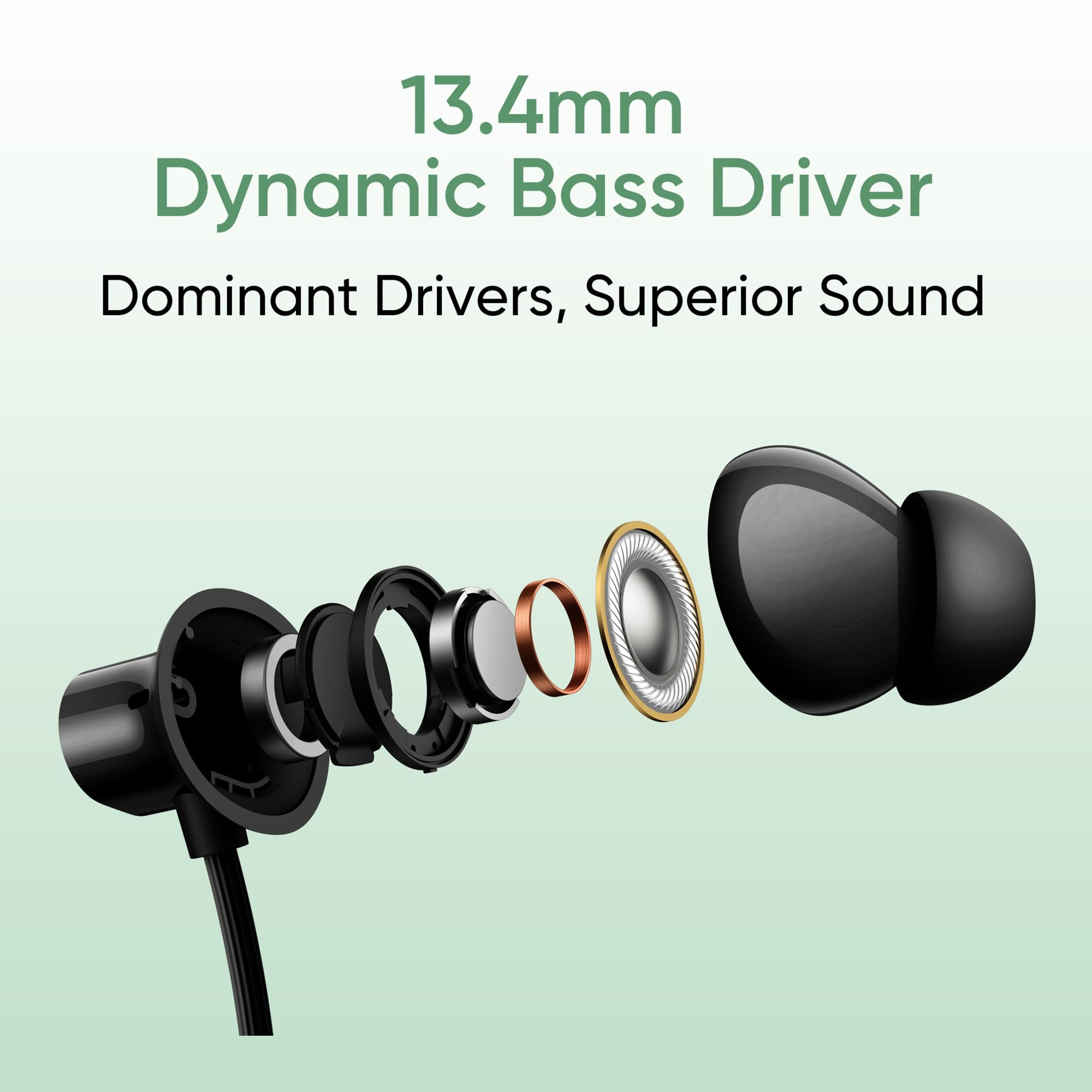 realme Buds Wireless 3 Neo in Ear Bluetooth Neckband with 134 Mm Dynamic Bass Boost DriverUpto 32 Hours PlaybackFast ChargeAi Enc45Ms Low LatencyIp55 DustWater ResistanntBluetooth V 54 Green