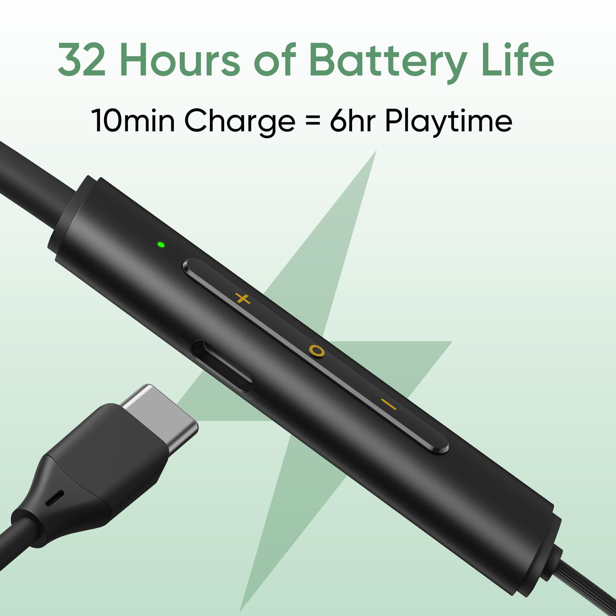 realme Buds Wireless 3 Neo in Ear Bluetooth Neckband with 134 Mm Dynamic Bass Boost DriverUpto 32 Hours PlaybackFast ChargeAi Enc45Ms Low LatencyIp55 DustWater ResistanntBluetooth V 54 Green