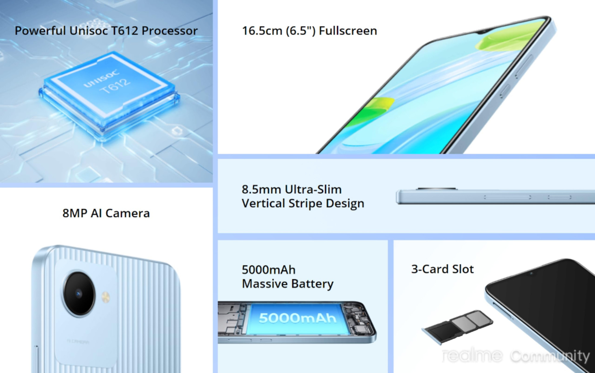 realme C30 Lake Blue 3GB RAM 32GB Storage