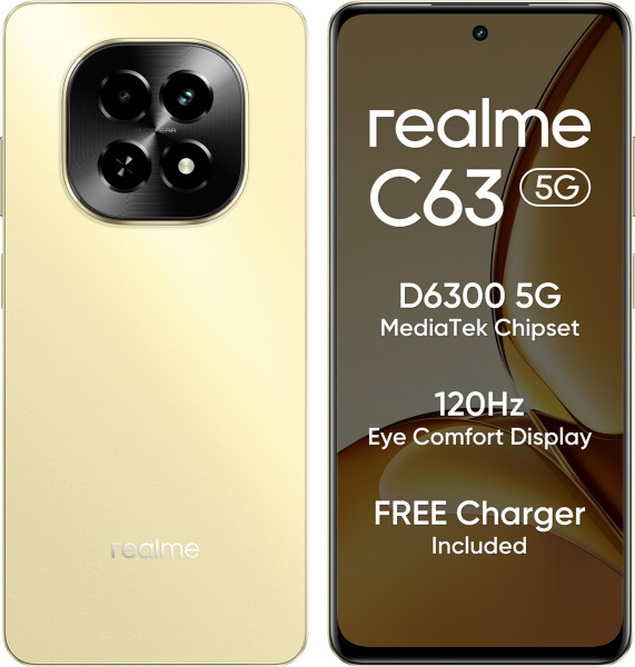 Image of realme C63 5G (Starry Gold, 4GB RAM, 128GB Storage)