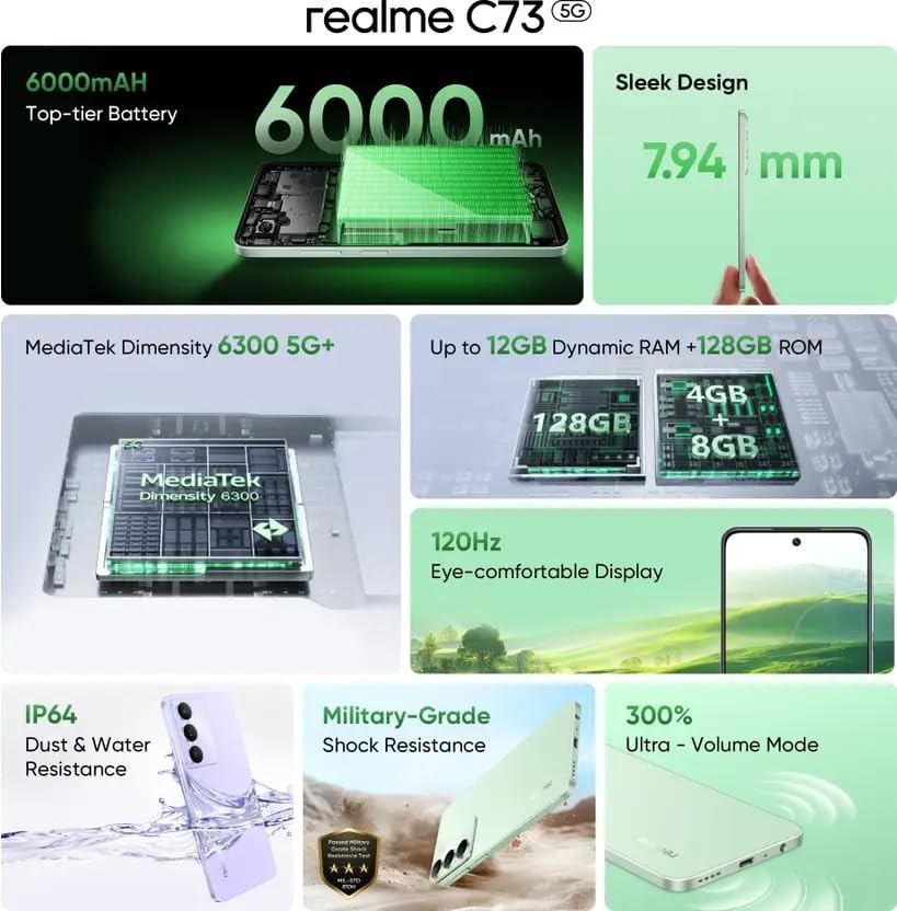 realme C73 5G Onyx Black 64 GB 4 GB RAM